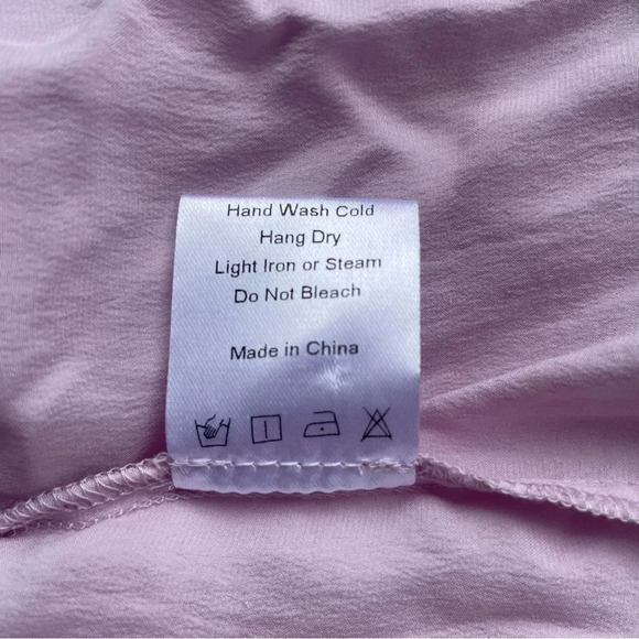 XíRENA Mason Light Pink Silk V-Neck Blouse 22174 - Picture 8 of 9